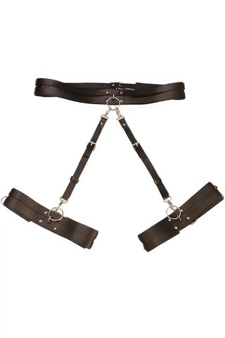 CUIR-Leather Waist and Buttocks Bondage Restraints